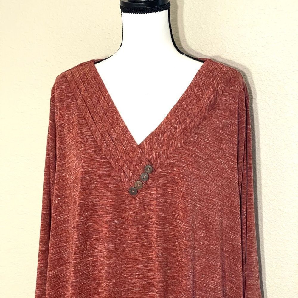 Rust Tunic By Mirror Image Relaxed Fit - Picture 2 of 7